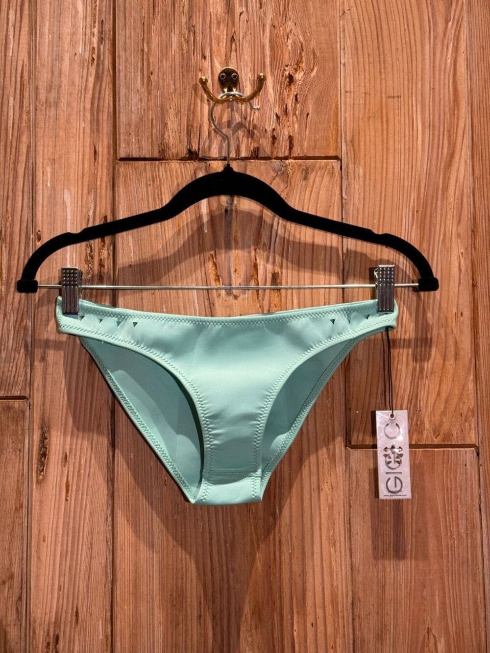 Gigi C Swim Linda Bikini Bottom Mint Green S New With Tags Nylon/Spandex